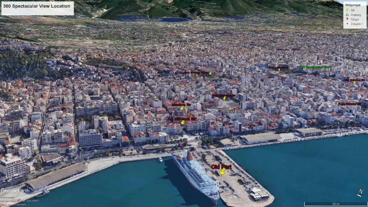 360 Spectacular View Daire Patras Dış mekan fotoğraf